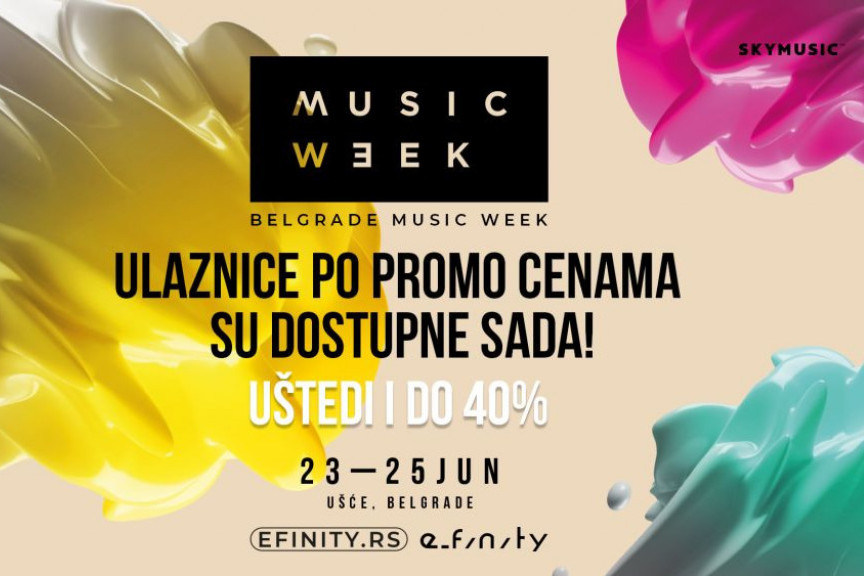 Ulaznice za Belgrade Music Week od danas po PROMO cenama – 40% POPUSTA