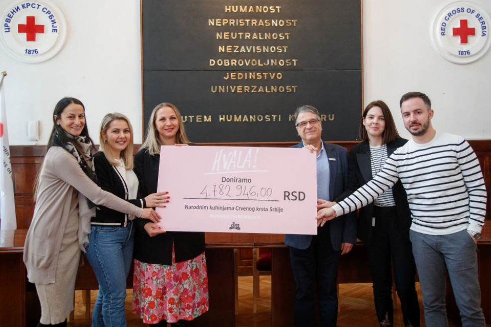 Tradicionalni Giving Friday u kompaniji dm: Na Crni petak donira više od 4,7 miliona  dinara za Narodne kuhinje Crvenog krsta Srbije